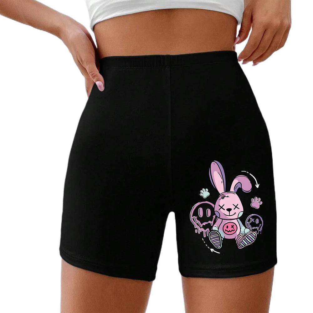 
                  
                    Cartoon Cute Rabbit Print Female Tight Pants Breathable Comfortable Elastic Pants Fashion Cool Summer Shorts Casual Sport Pants
                  
                