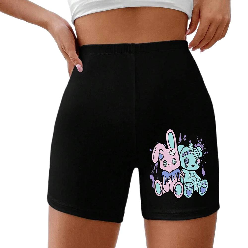 
                  
                    Cartoon Cute Rabbit Print Female Tight Pants Breathable Comfortable Elastic Pants Fashion Cool Summer Shorts Casual Sport Pants
                  
                