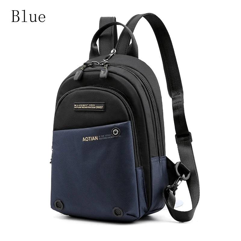 
                  
                    Trendy Men's Chest Bag Shoulder Bag Multifunctional Backpack Outdoor Sports Waterproof Nylon Men's Bag Travel Portable Small Bag
                  
                