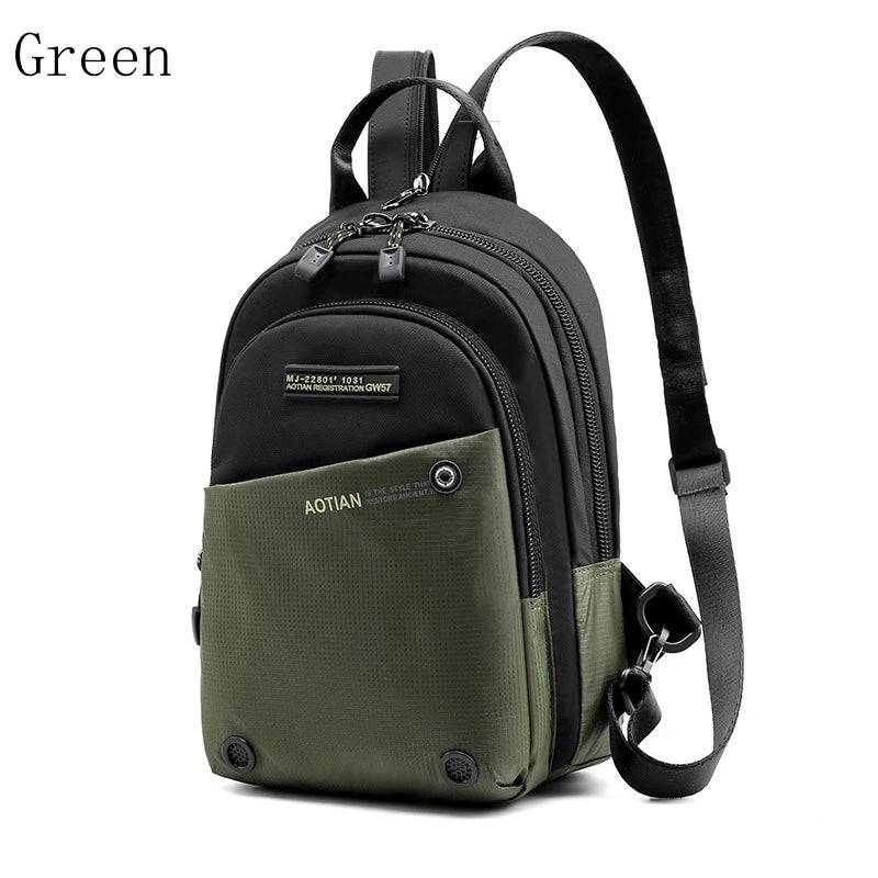 
                  
                    Trendy Men's Chest Bag Shoulder Bag Multifunctional Backpack Outdoor Sports Waterproof Nylon Men's Bag Travel Portable Small Bag
                  
                