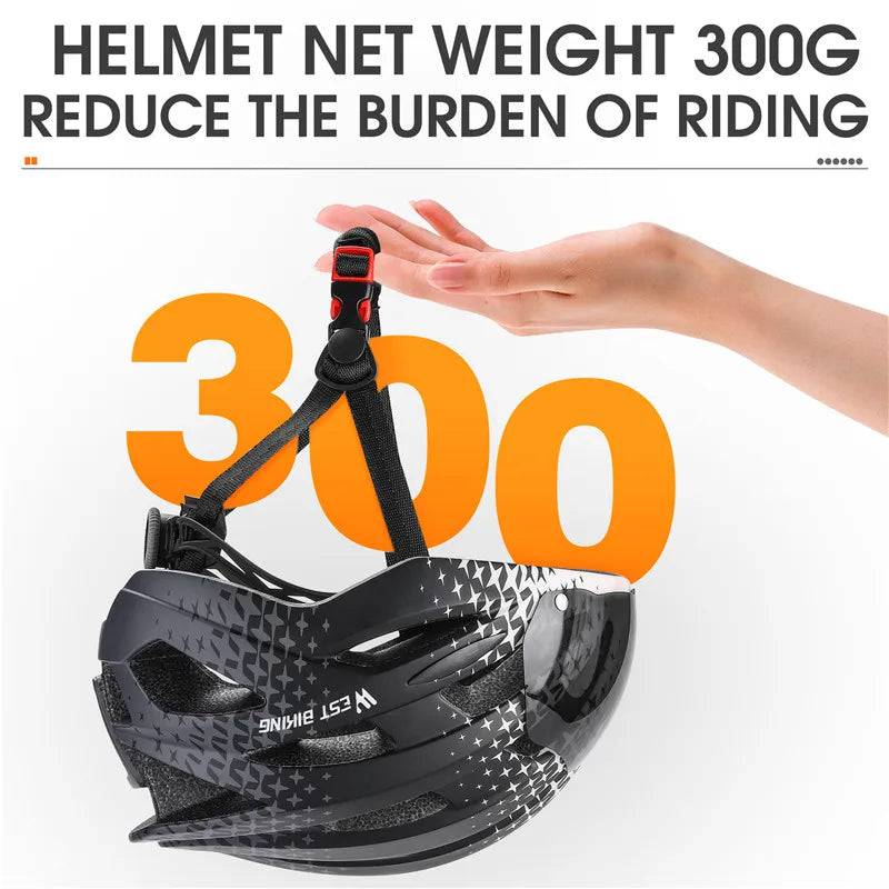 
                  
                    WEST BIKING LED Light Cycling Helmet Men's Motorcycle Bicycle Helmets Ultralight MTB Bike Helmet Intergrally-molded Safe Hat
                  
                