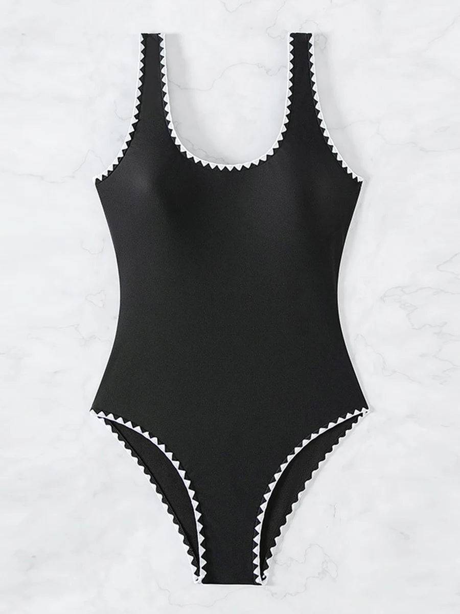 
                  
                    2024 Black Swimsuit Women One Piece Solid Sexy Swimwear Female Bathers Bathing Swimming Swim Suit Beachwear
                  
                