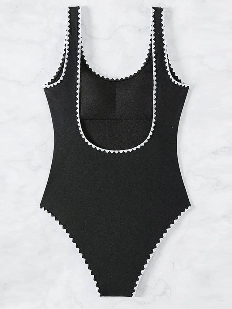 
                  
                    2024 Black Swimsuit Women One Piece Solid Sexy Swimwear Female Bathers Bathing Swimming Swim Suit Beachwear
                  
                