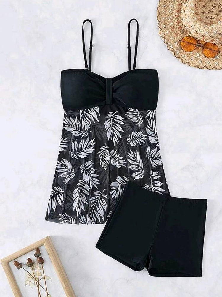 
                  
                    2024 Short Dress Tankini With Shorts Swimsuit Women Swimwear Female Padded Printed Bathing Swim Suit Swimming Beachwear Summer
                  
                