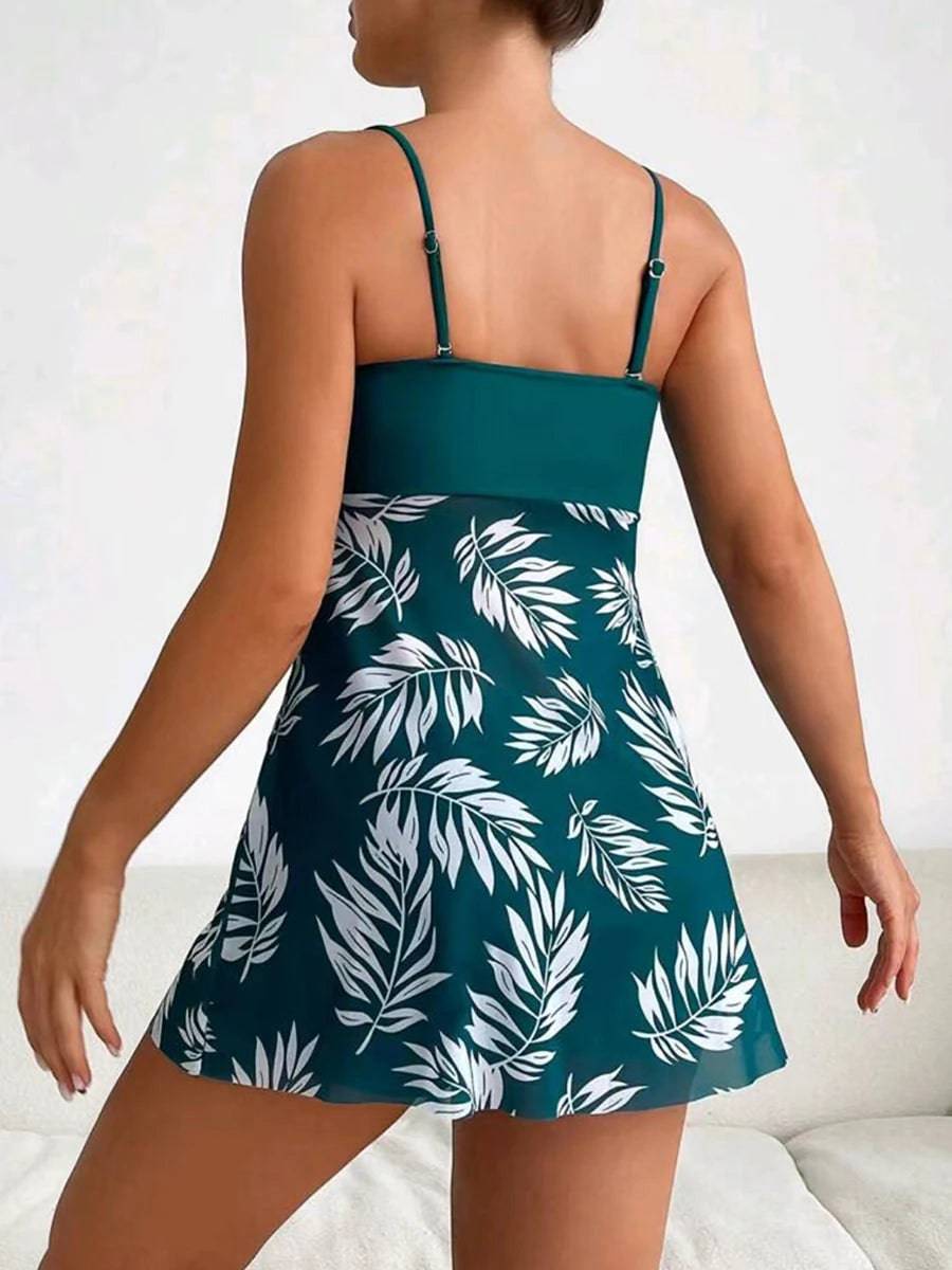 
                  
                    2024 Short Dress Tankini With Shorts Swimsuit Women Swimwear Female Padded Printed Bathing Swim Suit Swimming Beachwear Summer
                  
                