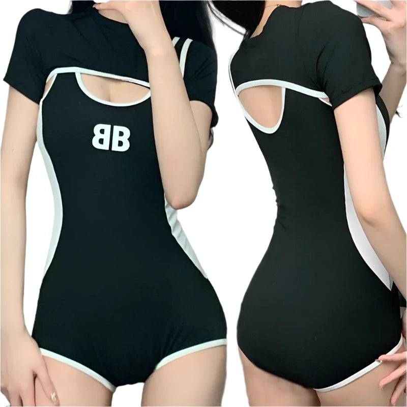 One Piece Swimsuit Women Push Up Swimming Suit patchwork Bathing Suit High waist Beachwear Monokini One Piece Swimwear Women