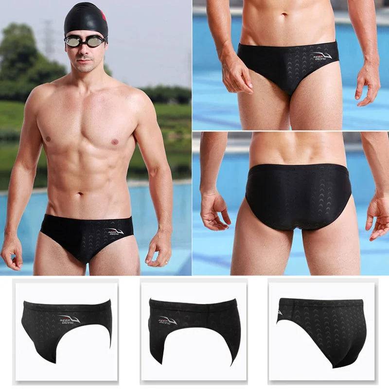 
                  
                    Men Professional Quick Dry Shark Skin Swim Trunks Competition Boxer Briefs Boys Adults Sport Trunks Sharkskin Shorts Swimwear
                  
                