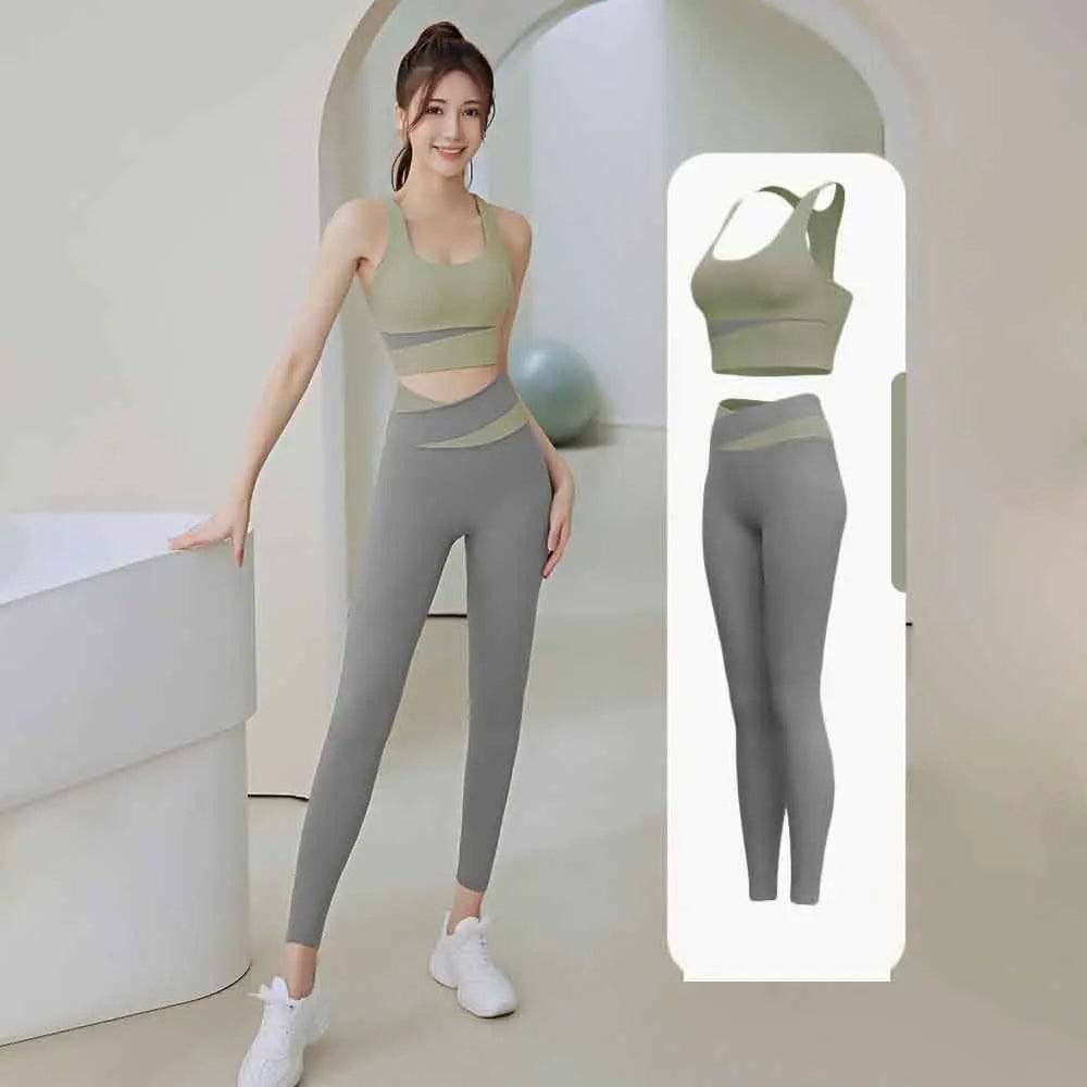 
                  
                    High Waist Yoga Set Lady Gym Suit Sport Set Shockproof Sport Bra Crop Top Patchwork Tracksuit Women Fitness Outfit Training Wear
                  
                