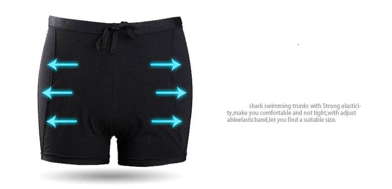 
                  
                    Men shark swimming trunks new men waterproof briefs quick-drying shorts Male sharkskin game swimwear beach swimsuit
                  
                