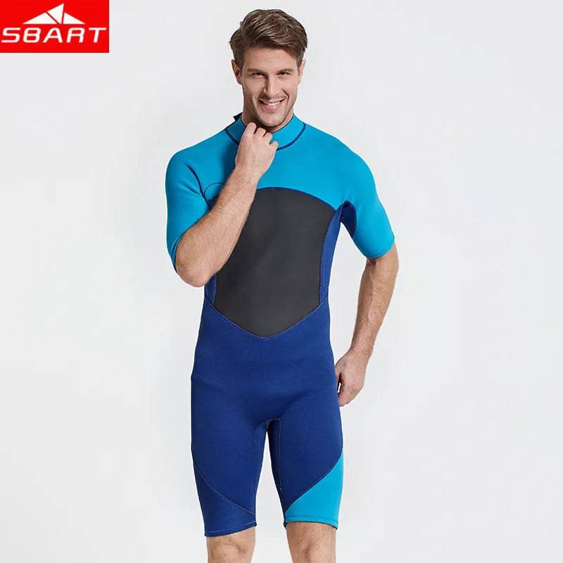 
                  
                    SBART 2mm Neoprene Wetsuit Swimwear Men Short Sleeve Patchwork Swimsuit Scuba Diving Suit One Piece Surfing Jellyfish Dive Cloth
                  
                