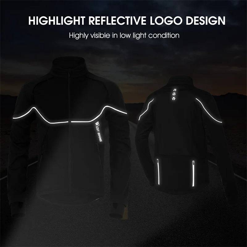 
                  
                    WEST BIKING Autumn Winter Men's Cycling Windbreaker Thermal Windproof  Reflective Jacket Running Sportswear MTB Clothing Outfit
                  
                