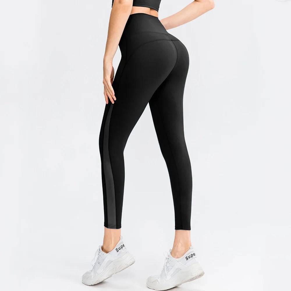 
                  
                    Women Yoga Pants Tight High Waist Hip Raise Mesh No T-shaped Stitches Sports Leggings for Fitness Yu02337
                  
                