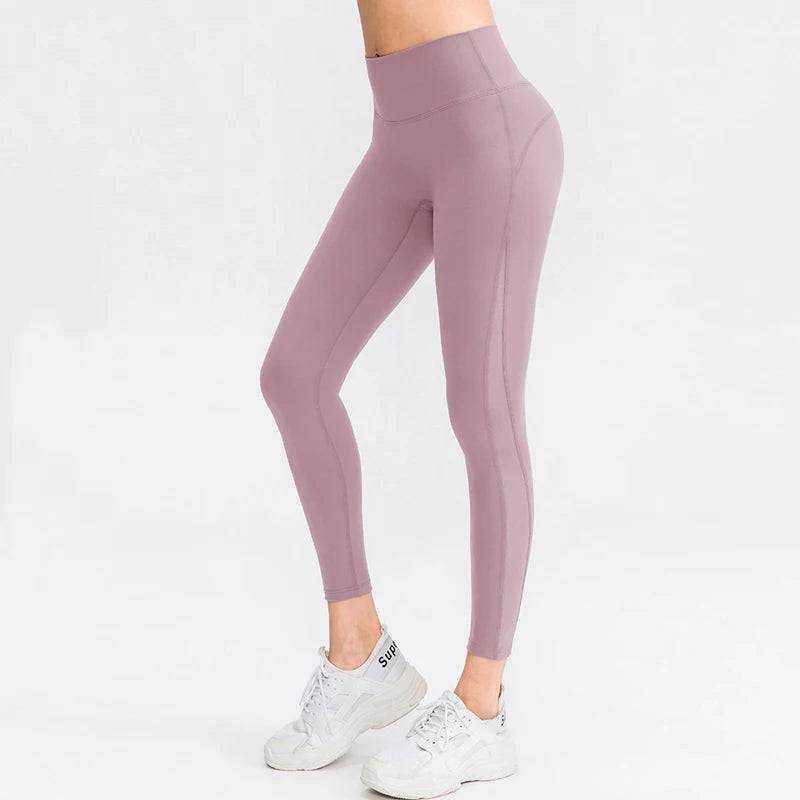 
                  
                    Women Yoga Pants Tight High Waist Hip Raise Mesh No T-shaped Stitches Sports Leggings for Fitness Yu02337
                  
                