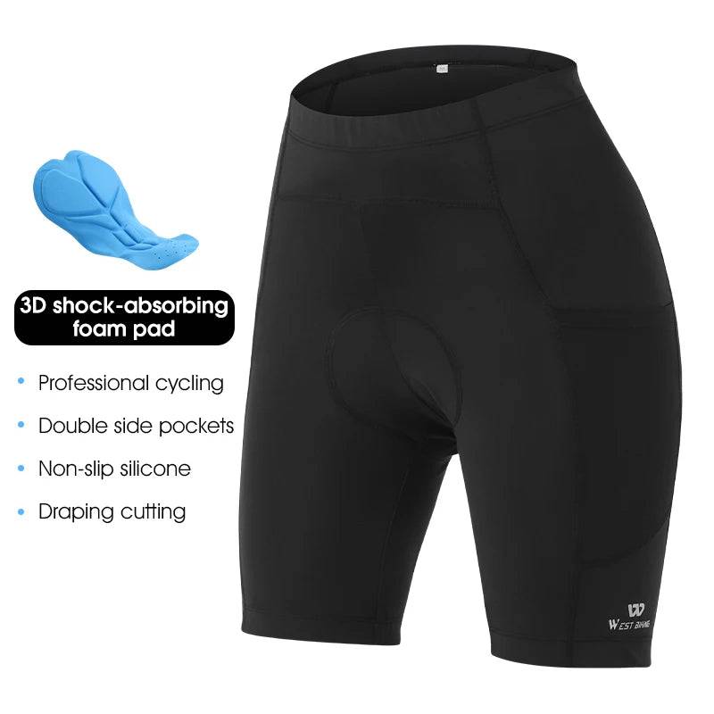 
                  
                    WEST BIKING Summer Cycling Shorts Women Racing Compression Padded Shorts With Pocket MTB Road Bike Cooling Sport Gear
                  
                