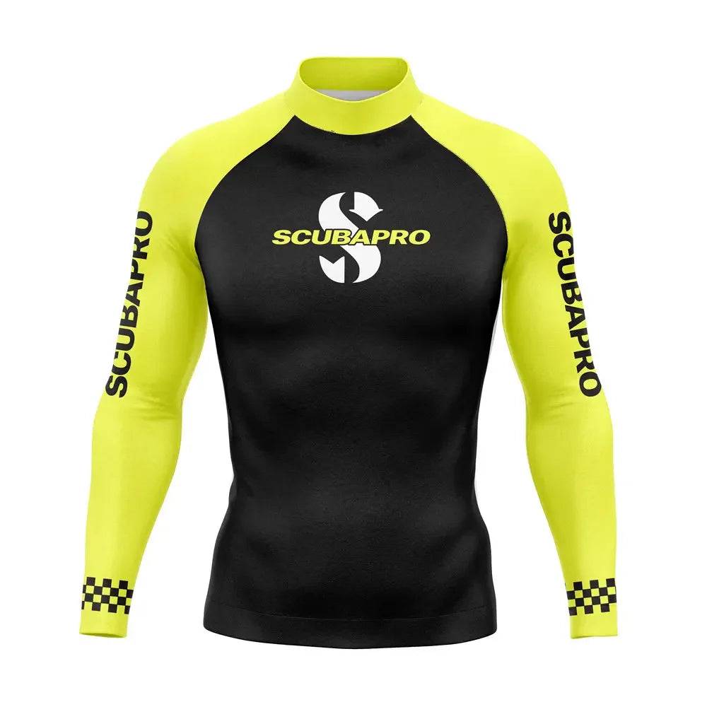 Mens Long Sleeve Rashguard Upf 50 Sun Protection Surf Shirt Quick Dry Breathable Swimming Tight T-shirt Summer 2023 Gym Clothes