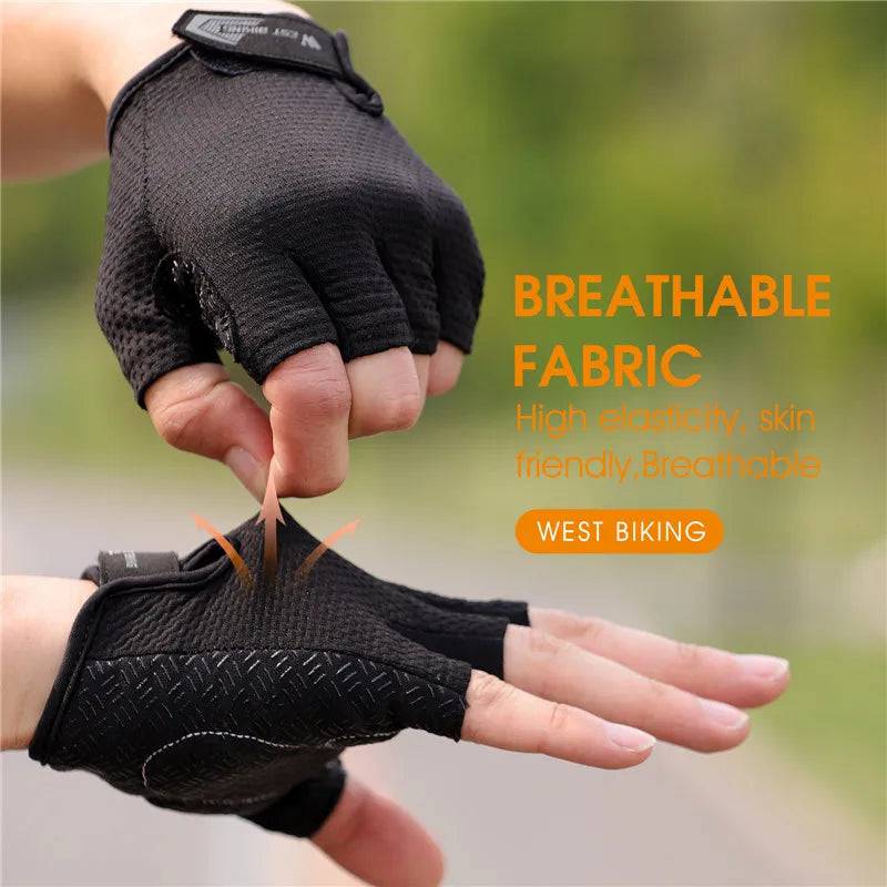 
                  
                    WEST BIKING Summer Motorcycle Fingerless Gloves Bicycle Accessories Mtb Cycling Gloves Half Finger Sport Fitness Crossfit Mitts
                  
                