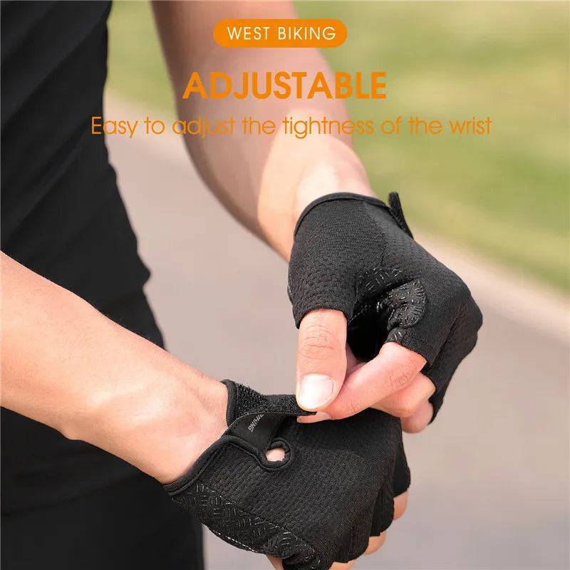 
                  
                    WEST BIKING Summer Motorcycle Fingerless Gloves Bicycle Accessories Mtb Cycling Gloves Half Finger Sport Fitness Crossfit Mitts
                  
                