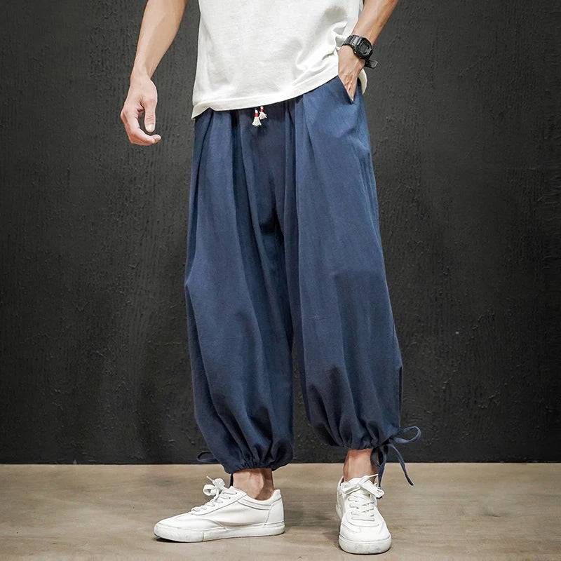 
                  
                    Dropshipping Men Harajuku Harem Pants Mens Summer Cotton Linen Joggers Pants Male Vintage Chinese Style Sweatpants Fashions
                  
                