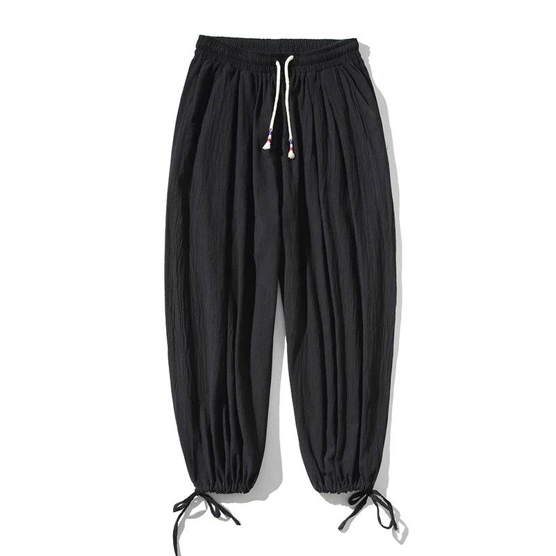 
                  
                    Dropshipping Men Harajuku Harem Pants Mens Summer Cotton Linen Joggers Pants Male Vintage Chinese Style Sweatpants Fashions
                  
                