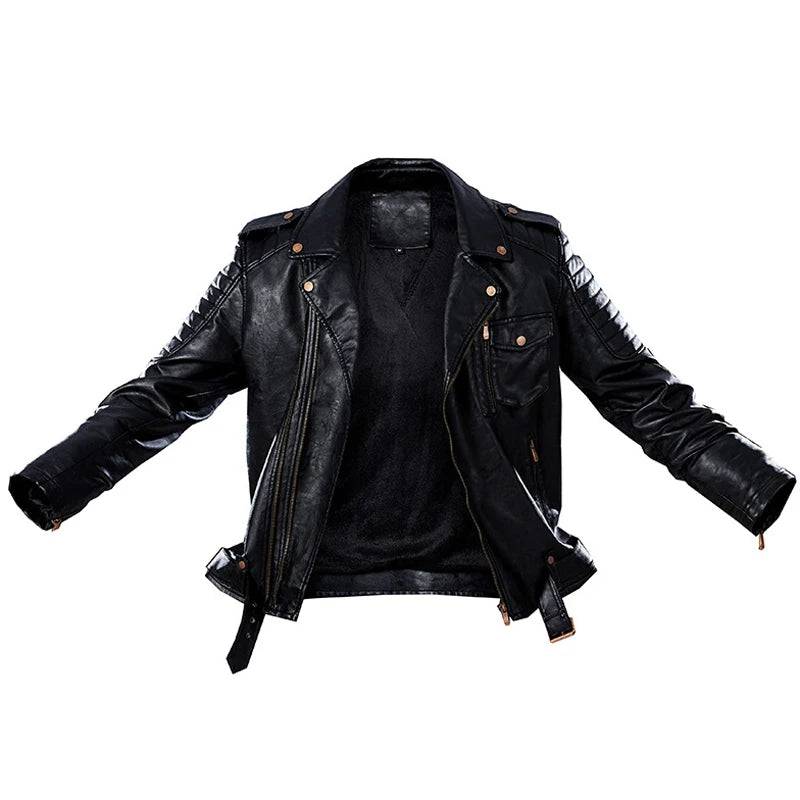 
                  
                    Autumn Winter Men's Leather Jacket Fashion Man Street Wear Motorcycle PU Jacket Casual Warm Zipper Leather Coats Men Clothing
                  
                