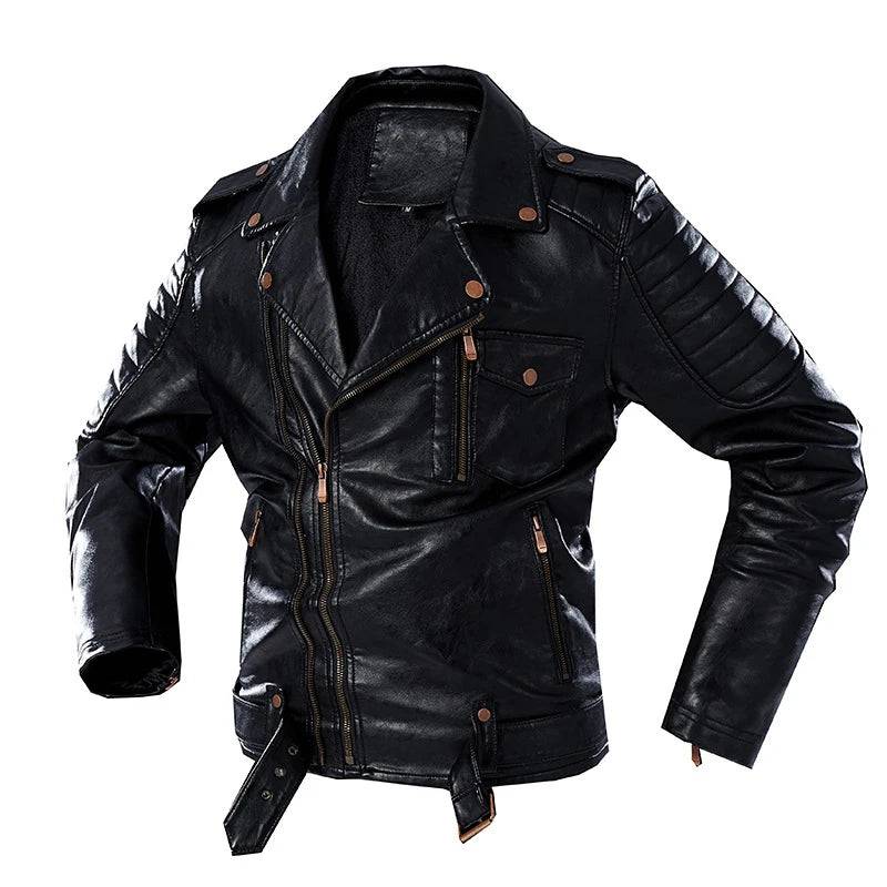 
                  
                    Autumn Winter Men's Leather Jacket Fashion Man Street Wear Motorcycle PU Jacket Casual Warm Zipper Leather Coats Men Clothing
                  
                