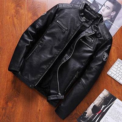 
                  
                    DIMUSI Men's PU Leather Jacket Fashion Mens Retro Warm Jackets Casual Faux Leather Motorcycle Jackets Biker Coats Mens Clothing
                  
                