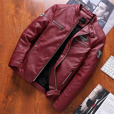 
                  
                    DIMUSI Men's PU Leather Jacket Fashion Mens Retro Warm Jackets Casual Faux Leather Motorcycle Jackets Biker Coats Mens Clothing
                  
                