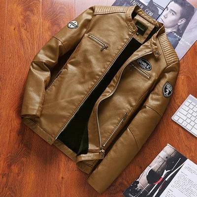 
                  
                    DIMUSI Men's PU Leather Jacket Fashion Mens Retro Warm Jackets Casual Faux Leather Motorcycle Jackets Biker Coats Mens Clothing
                  
                