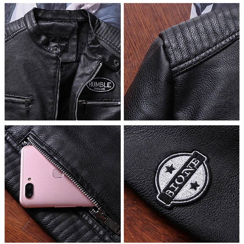 
                  
                    DIMUSI Men's PU Leather Jacket Fashion Mens Retro Warm Jackets Casual Faux Leather Motorcycle Jackets Biker Coats Mens Clothing
                  
                