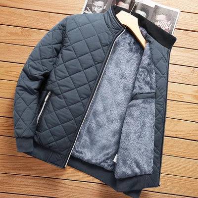 
                  
                    Winter Mens Padded Jacket Fashion Diamond Pattern Fleece Lined Warm Jacket Outdoor Men Cotton Thermal Windbreaker Coats Clothing
                  
                