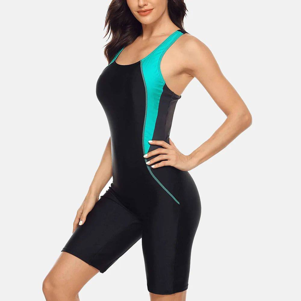 
                  
                    Anfilia One Piece Women Pro Sports Swimwear Boyleg Knee-length Sport Swimsuit Patchwork Beach Wear Bathing Suit
                  
                