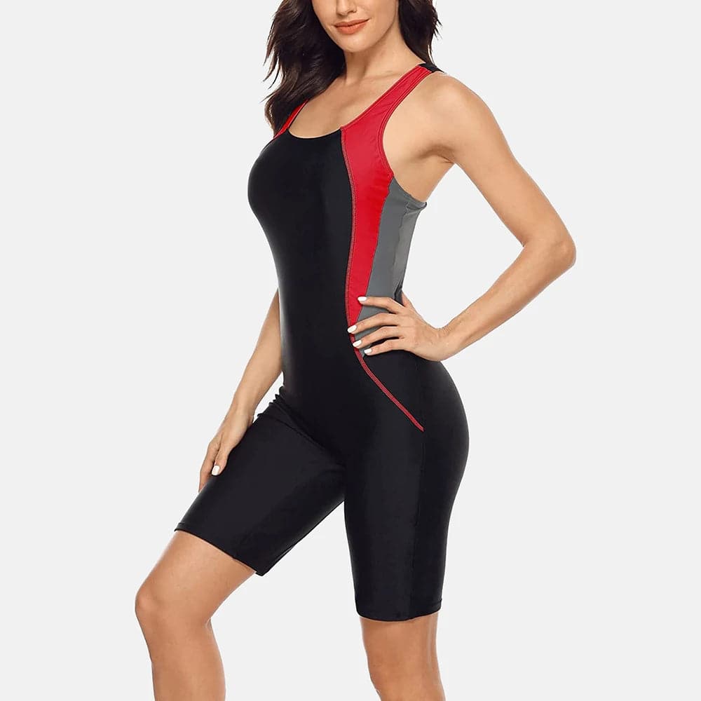 
                  
                    Anfilia One Piece Women Pro Sports Swimwear Boyleg Knee-length Sport Swimsuit Patchwork Beach Wear Bathing Suit
                  
                