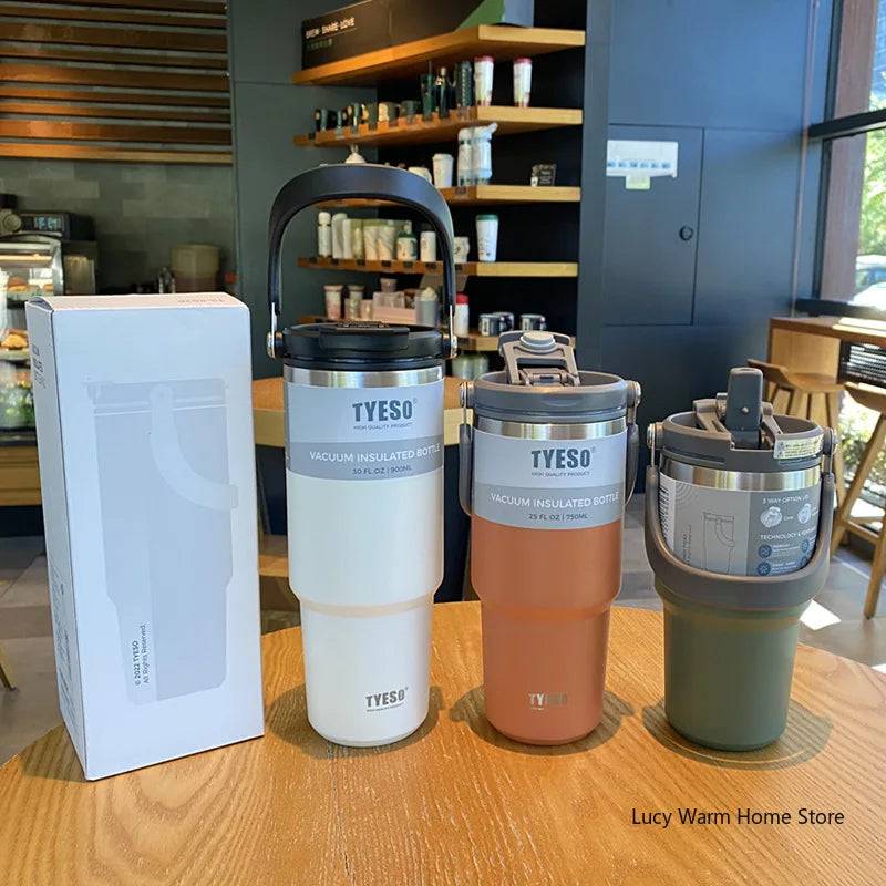 
                  
                    Tyeso Coffee Cup Thermos Bottle Stainless Steel Double-layer Insulation Cold And Hot Travel Mug Vacuum Flask Car Water Bottle
                  
                