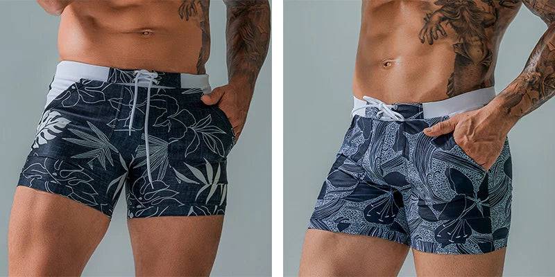 
                  
                    Heavywood Summer Men's Beach Swimming Trunks Drawstring Elastic Waist Swimsuit Shorts Man Plus Size Quick Drying Swimwear Shorts
                  
                