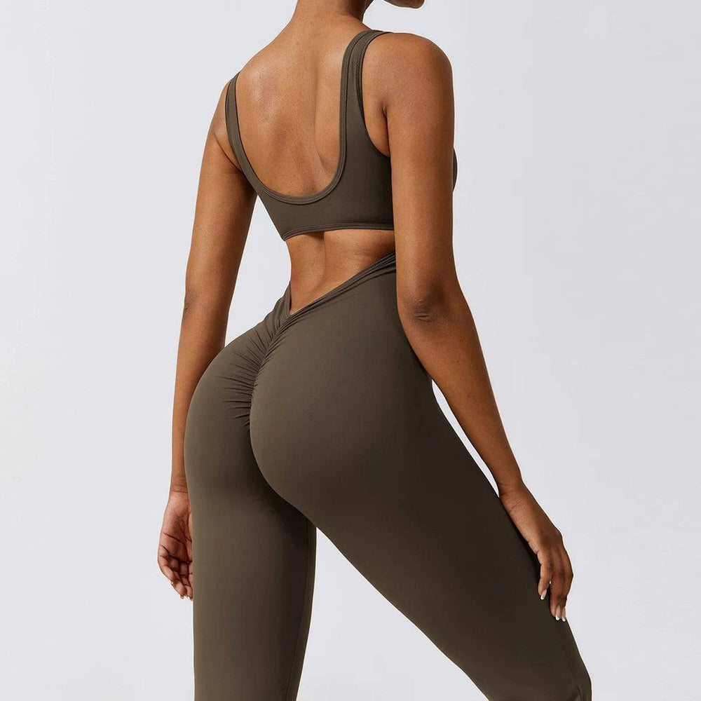 
                  
                    Sexy Back V Jumpsuit Gym Set Women Training Yoga Suit Sportswear Women Sports Jumpsuit Fitness Rompers Stretch Workout Bodysuits
                  
                