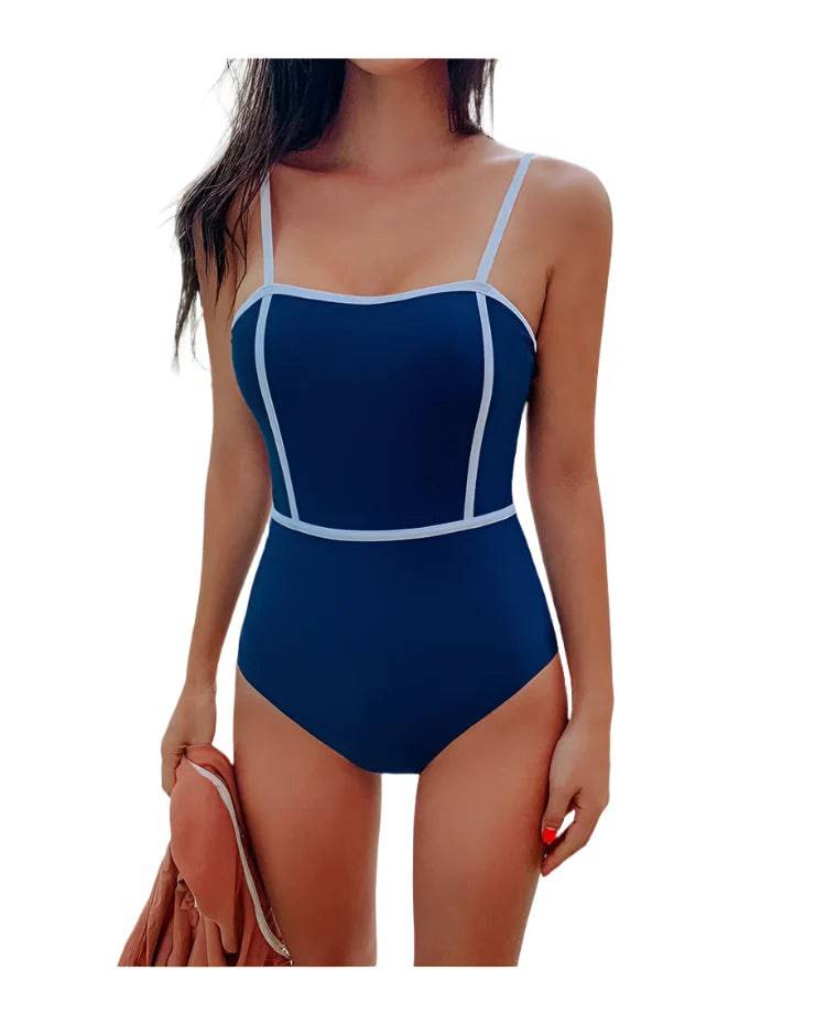 Sexy Korean Black Swimwear Woman One Piece Swimsuits Female Bandeau Monokini Bathing Suits Swimming for Women Bathers 2024 New