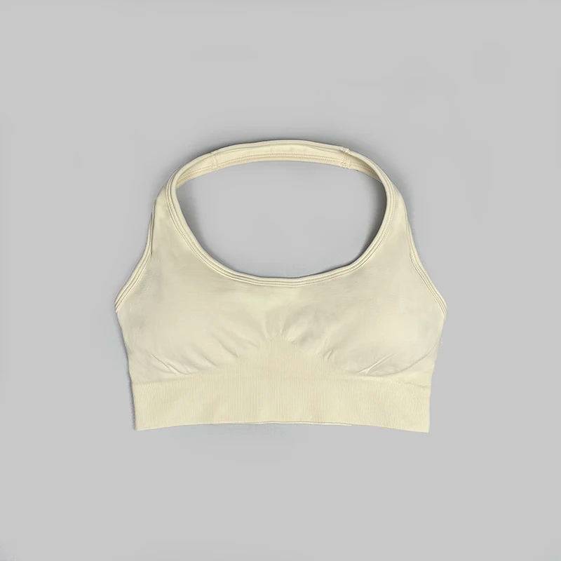 
                  
                    Sexy Yoga Bra Women's Cropped Top Halter Neck Sports Bra Solid Seamless Padded Fitness Female Top For Woman
                  
                