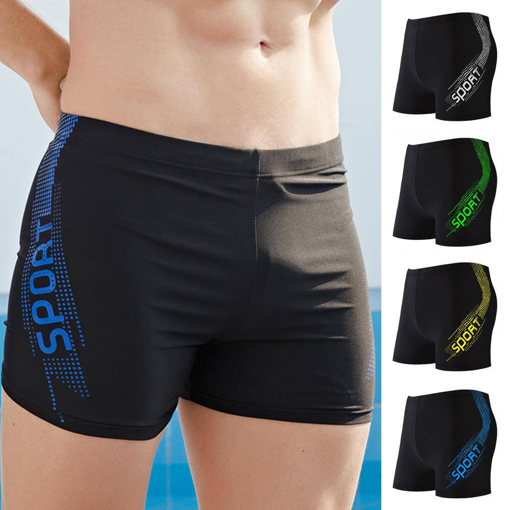 
                  
                    Swim Shorts Inner Drawstring Bathing Trunks Mid-rise Elastic Waistband Swimming Trunks Men Letter Print Beach Shorts Beachwear
                  
                