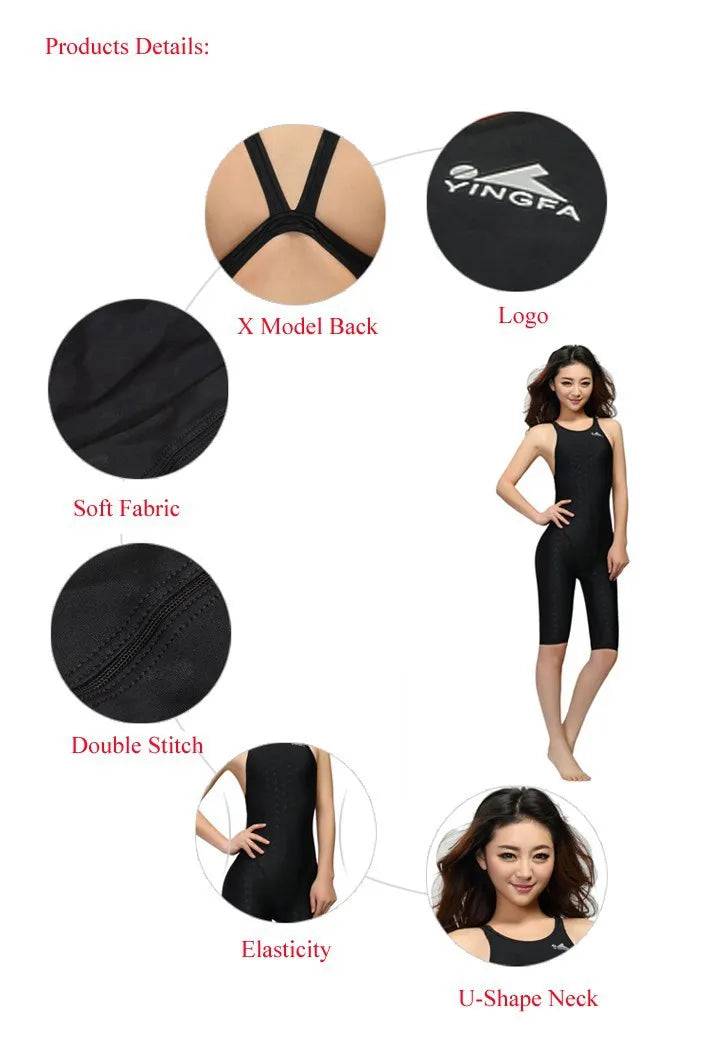 
                  
                    Yingfa FINA Approved Professional Swimming Suit Women Knee Sports Competition Tights  Swimsuit Grils Bathing Suit
                  
                