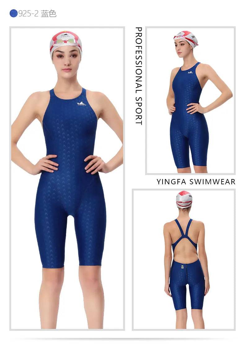 
                  
                    Yingfa FINA Approved Professional Swimming Suit Women Knee Sports Competition Tights  Swimsuit Grils Bathing Suit
                  
                