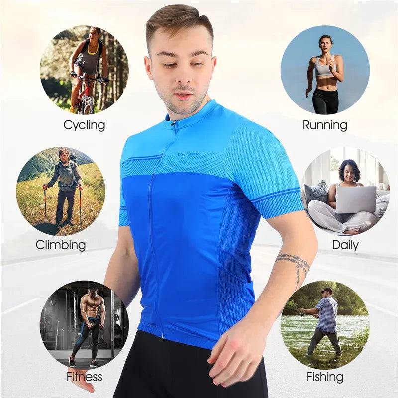 
                  
                    WEST BIKING Man Cycling Jersey Summer Short Sleeve Bicycle MTB Road Bike Clothing Team Racing Shirts Men's Cycling Equipment
                  
                