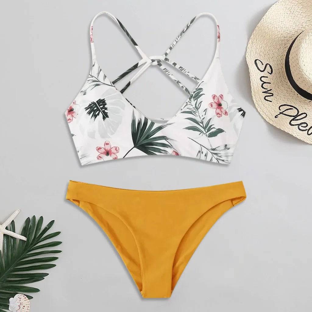 
                  
                    Fashion Floral Print Two Piece Swimsuit Bikini Set Women Push Up Y2k Swimwear Luxury Cover Up Tankini Set Summer Beach Mujer
                  
                