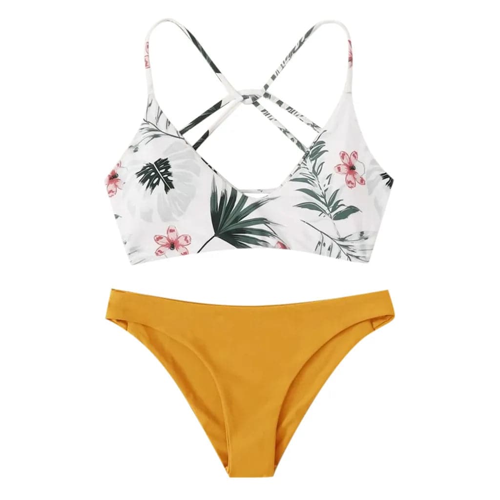 
                  
                    Fashion Floral Print Two Piece Swimsuit Bikini Set Women Push Up Y2k Swimwear Luxury Cover Up Tankini Set Summer Beach Mujer
                  
                