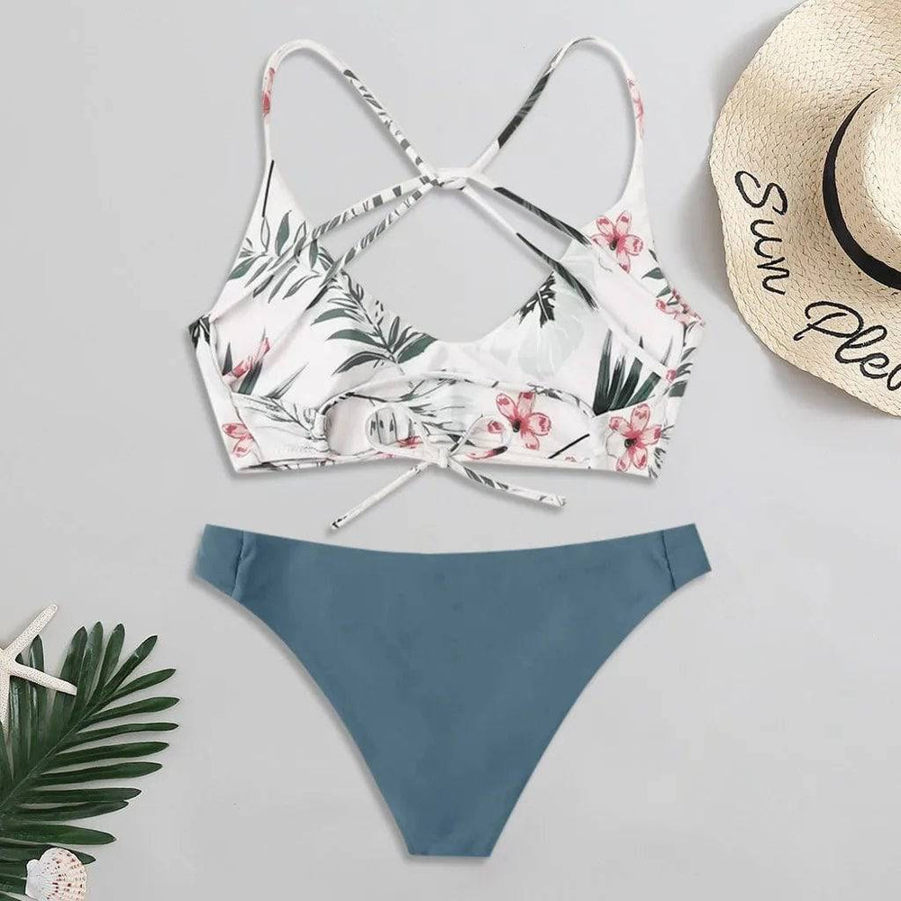 
                  
                    Fashion Floral Print Two Piece Swimsuit Bikini Set Women Push Up Y2k Swimwear Luxury Cover Up Tankini Set Summer Beach Mujer
                  
                