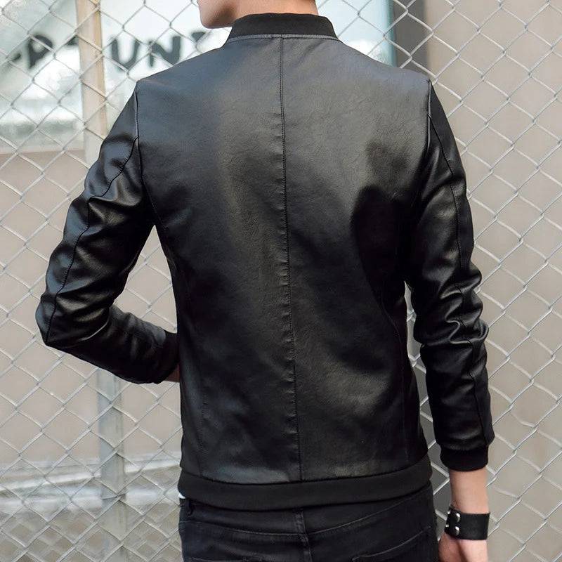 
                  
                    DIMUSI Men's leather Jacket PU Biker Coats Fashion Spring Autumn Jackets Mens Faux Leather Slim Fit Motorcycle Coats Clothing
                  
                