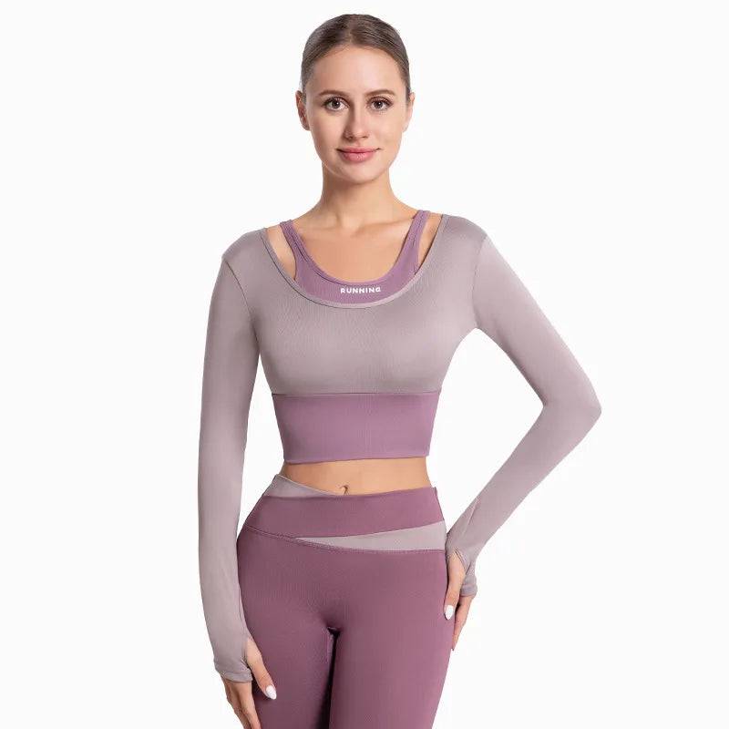 
                  
                    Autumn Winter High Waist Yoga Set Long Sleeve Fitness Vest with Pads Outfits Sportswear Women Sports Leggings Bra Gym Workout
                  
                