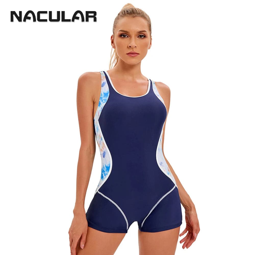 
                  
                    NACULAR One Piece Women Swimwear Swimsuit Bathing Suit Patchwork Female Beachwear Bodysuit Backless Plus Size Sports 2024 New
                  
                