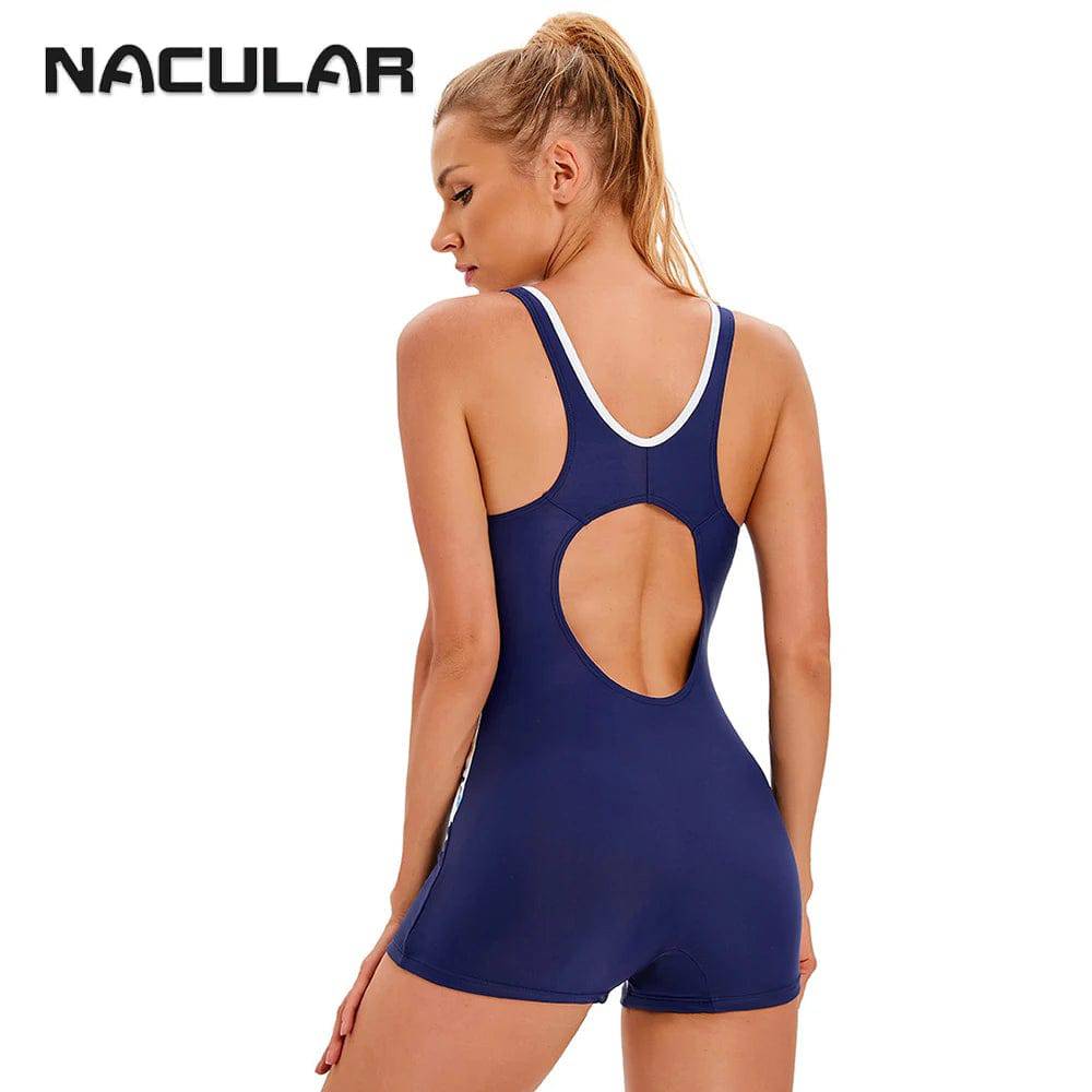 
                  
                    NACULAR One Piece Women Swimwear Swimsuit Bathing Suit Patchwork Female Beachwear Bodysuit Backless Plus Size Sports 2024 New
                  
                