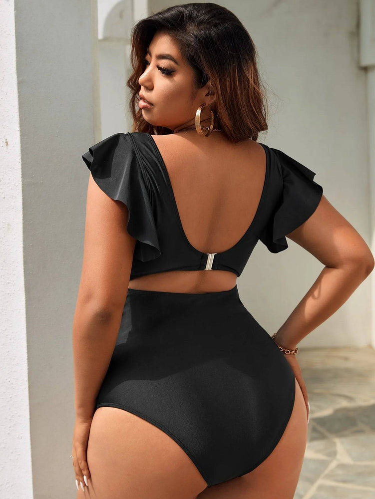 
                  
                    VigoJany 2024 Black Verge Push Up Plus Size Swimwear Women Hollow Push Up One Piece Swimsuit Backless Summer Big Bathing Suit
                  
                