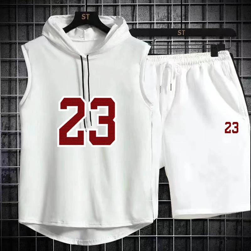 
                  
                    New Summer Men's Two Piece Set CasualT-Shirt and Shorts Set Mens Sports Suit Fashion Short Sleeve Tracksuit Hooded T-shirt
                  
                